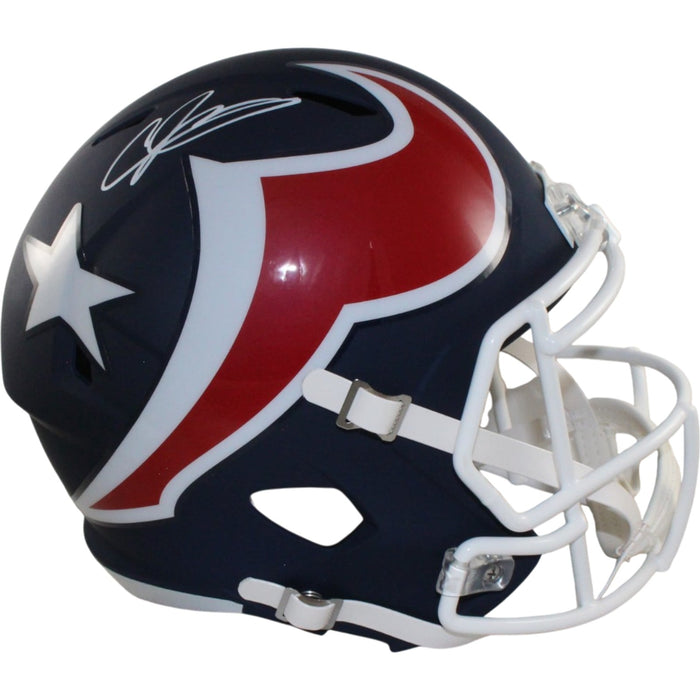 Andre Johnson Signed Houston Texans Full-Size AMP Helmet – Beckett Witness Authenticated-Powers Sports Memorabilia