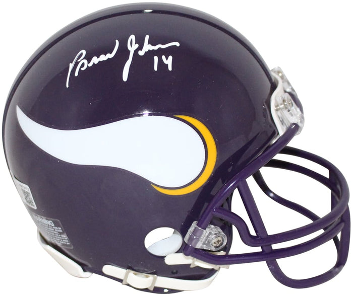 Brad Johnson Signed Tampa Bay Buccaneers 1983-01 Mini Helmet – Beckett Authenticated-Powers Sports Memorabilia
