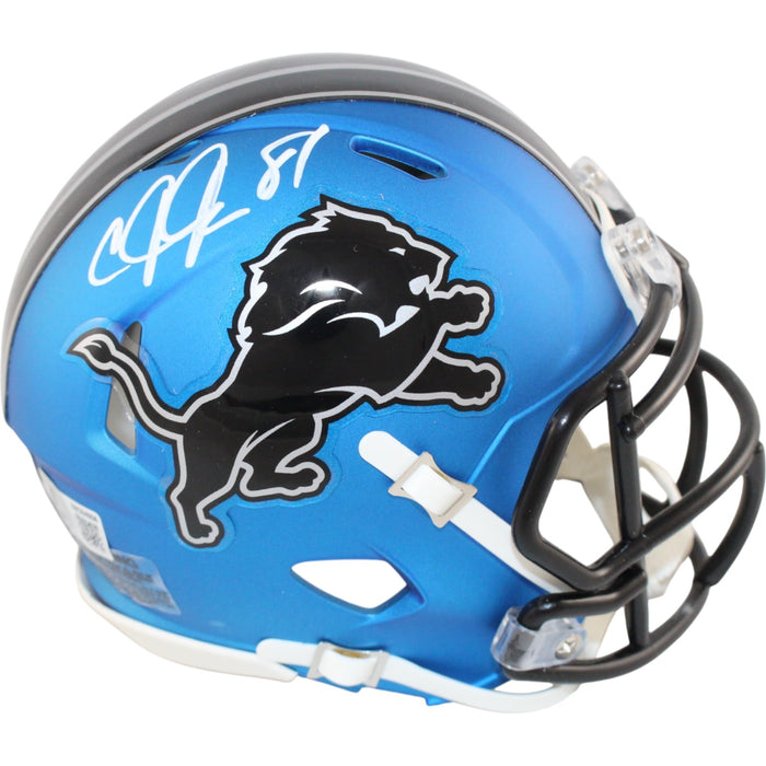 Calvin Johnson Signed Detroit Lions 24 Alt Mini Helmet Beckett WIT-Powers Sports Memorabilia