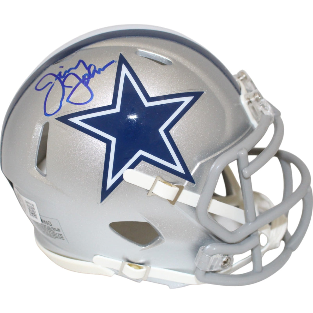 Jimmy Johnson Signed Dallas Cowboys Speed Mini Helmet – Beckett Authenticated-Powers Sports Memorabilia
