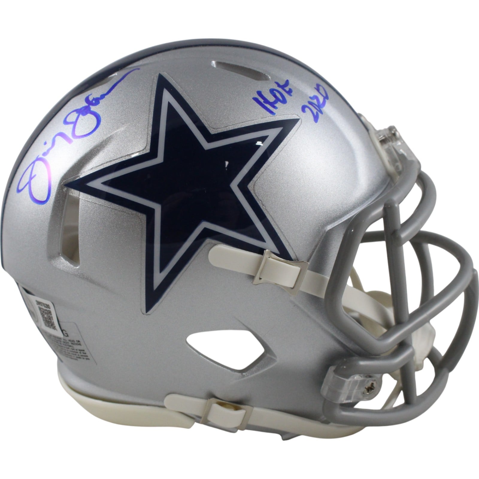 Jimmy Johnson Signed Dallas Cowboys Mini Helmet HOF – Beckett Authenticated-Powers Sports Memorabilia