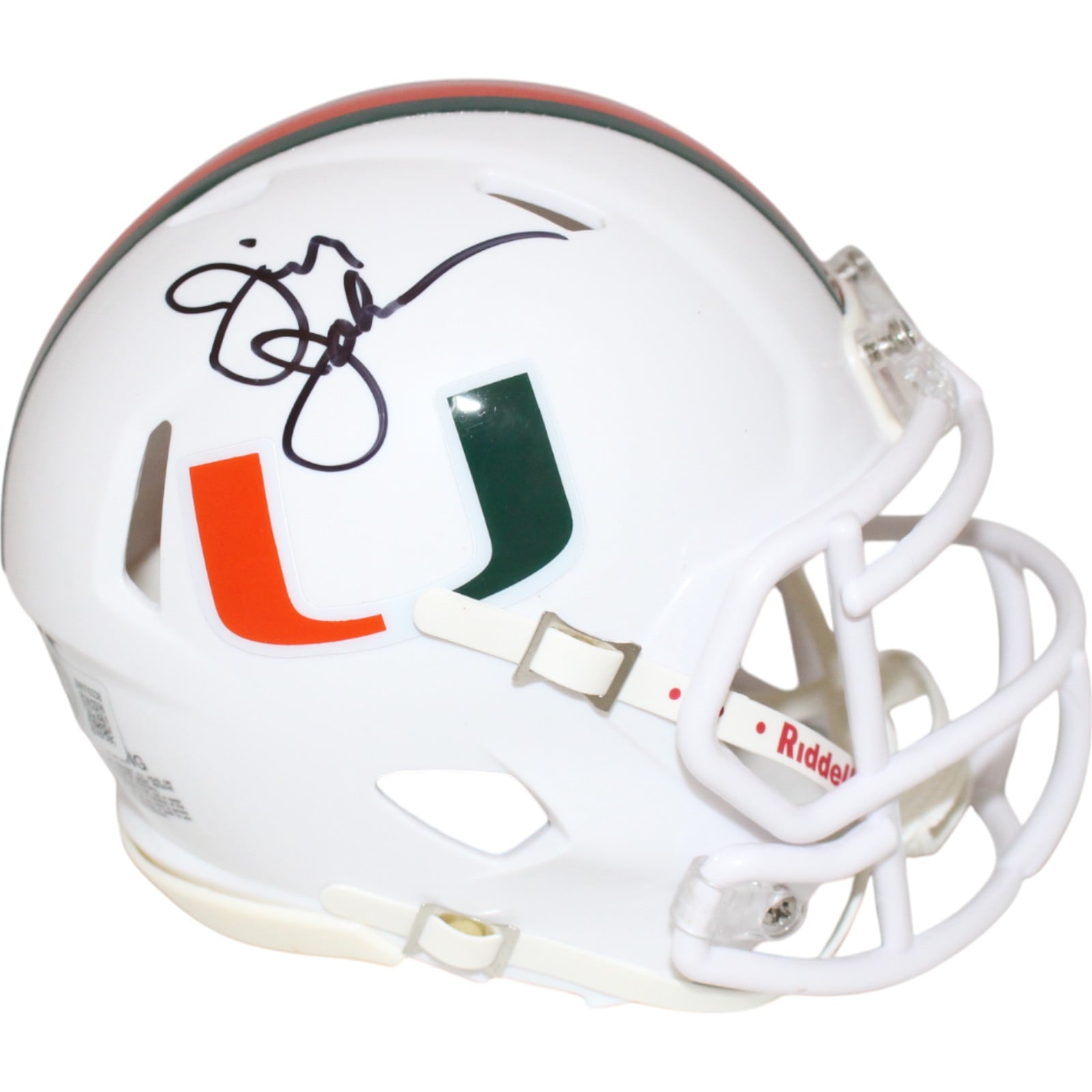 Jimmy Johnson Signed Miami Hurricanes Speed Mini Helmet – Beckett Authenticated-Powers Sports Memorabilia