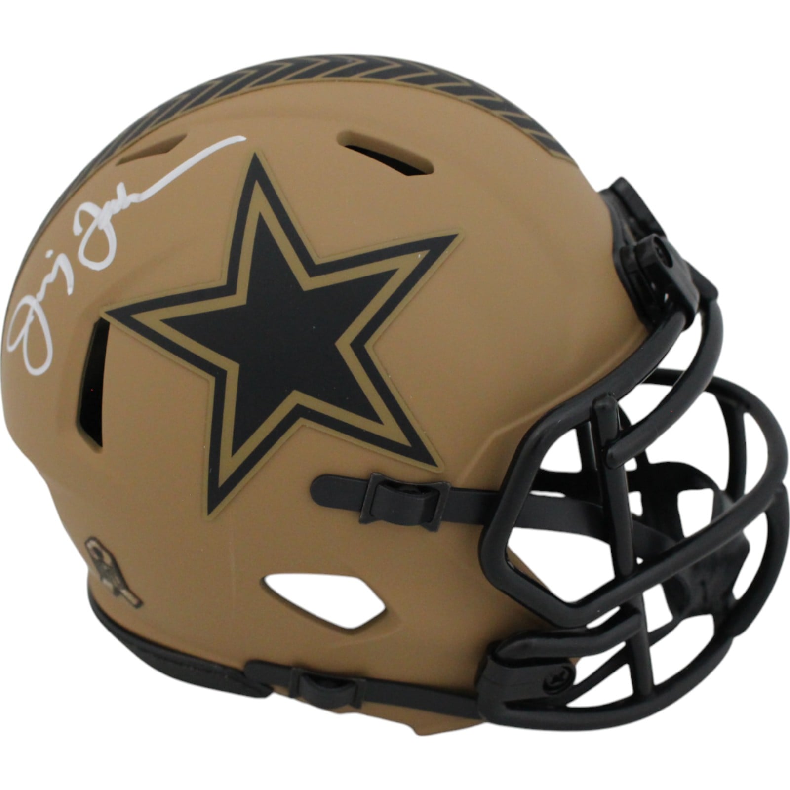 Jimmy Johnson Signed Dallas Cowboys 23 Salute Mini Helmet – Beckett Authenticated-Powers Sports Memorabilia