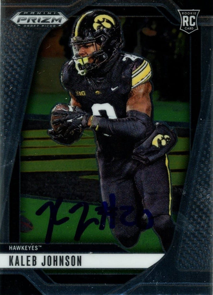 Kaleb Johnson Signed Iowa Hawkeyes 2025 Panini Prizm #38 Card – Beckett Authenticated-Powers Sports Memorabilia