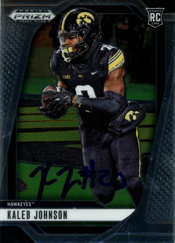 Kaleb Johnson Signed Iowa Hawkeyes 2025 Panini Prizm #38 Card – Beckett Authenticated-Powers Sports Memorabilia
