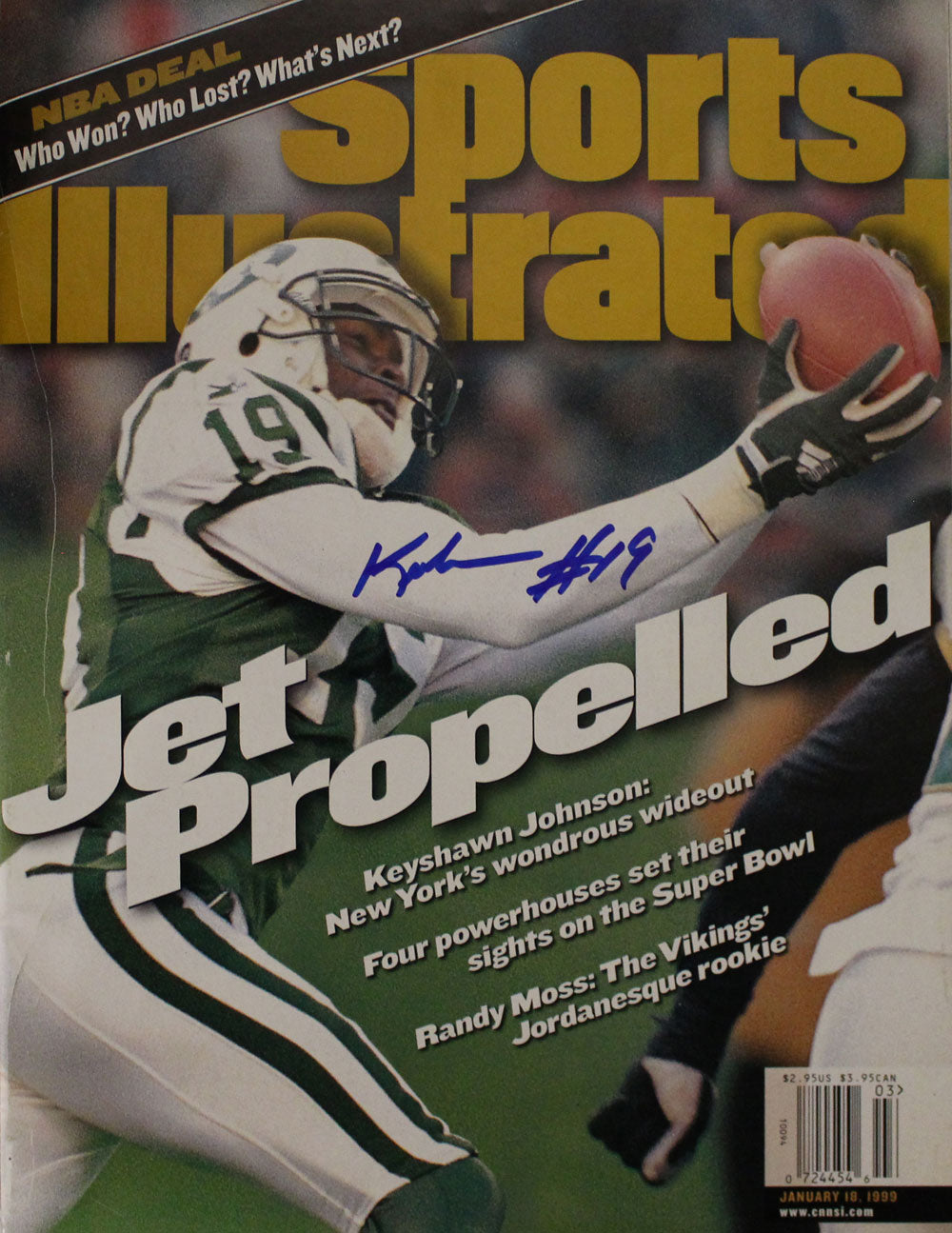 Keyshawn Johnson New York Jets Signed Sports Illustrated Magazine - Sports Illustrated No Label JSA JSA-Powers Sports Memorabilia
