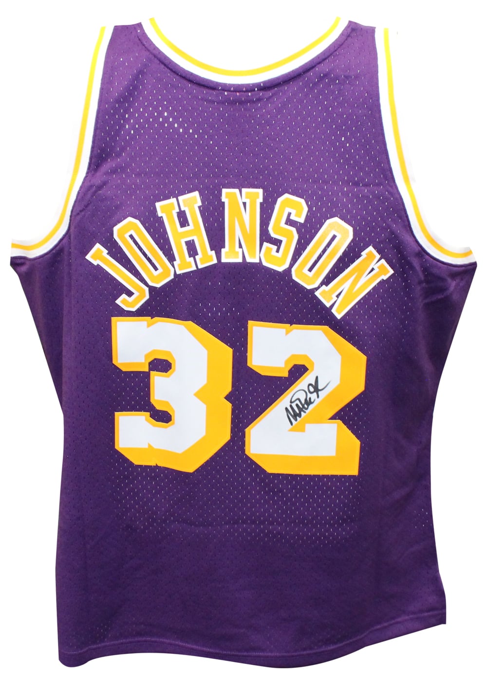 Magic Johnson Signed Swingman Los Angeles Lakers M&N Jersey – Beckett Authenticated-Powers Sports Memorabilia