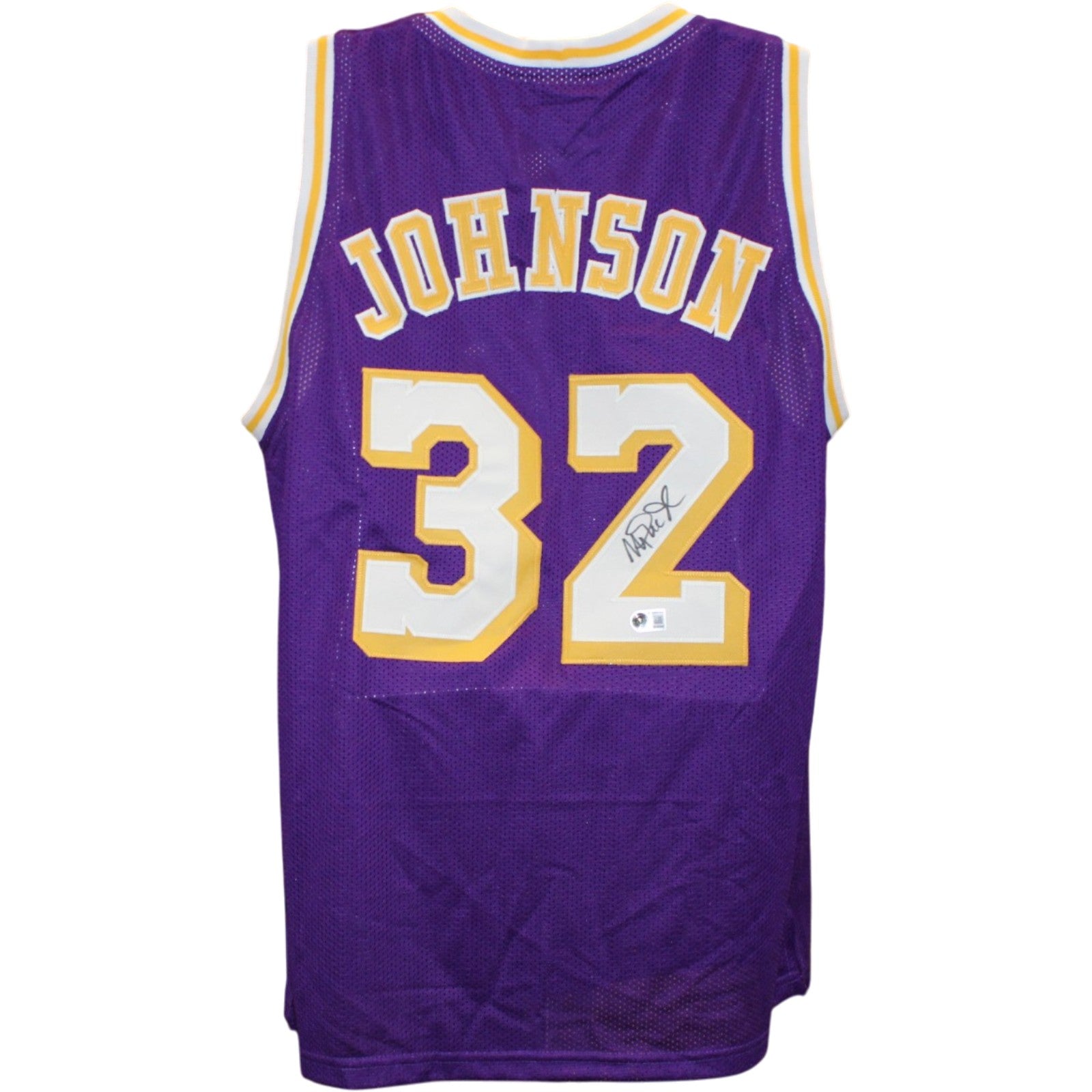 Magic Johnson Pro Style Showtime Sz XL Signed Jersey Beckett WIT 58487 Beckett-Powers Sports Memorabilia
