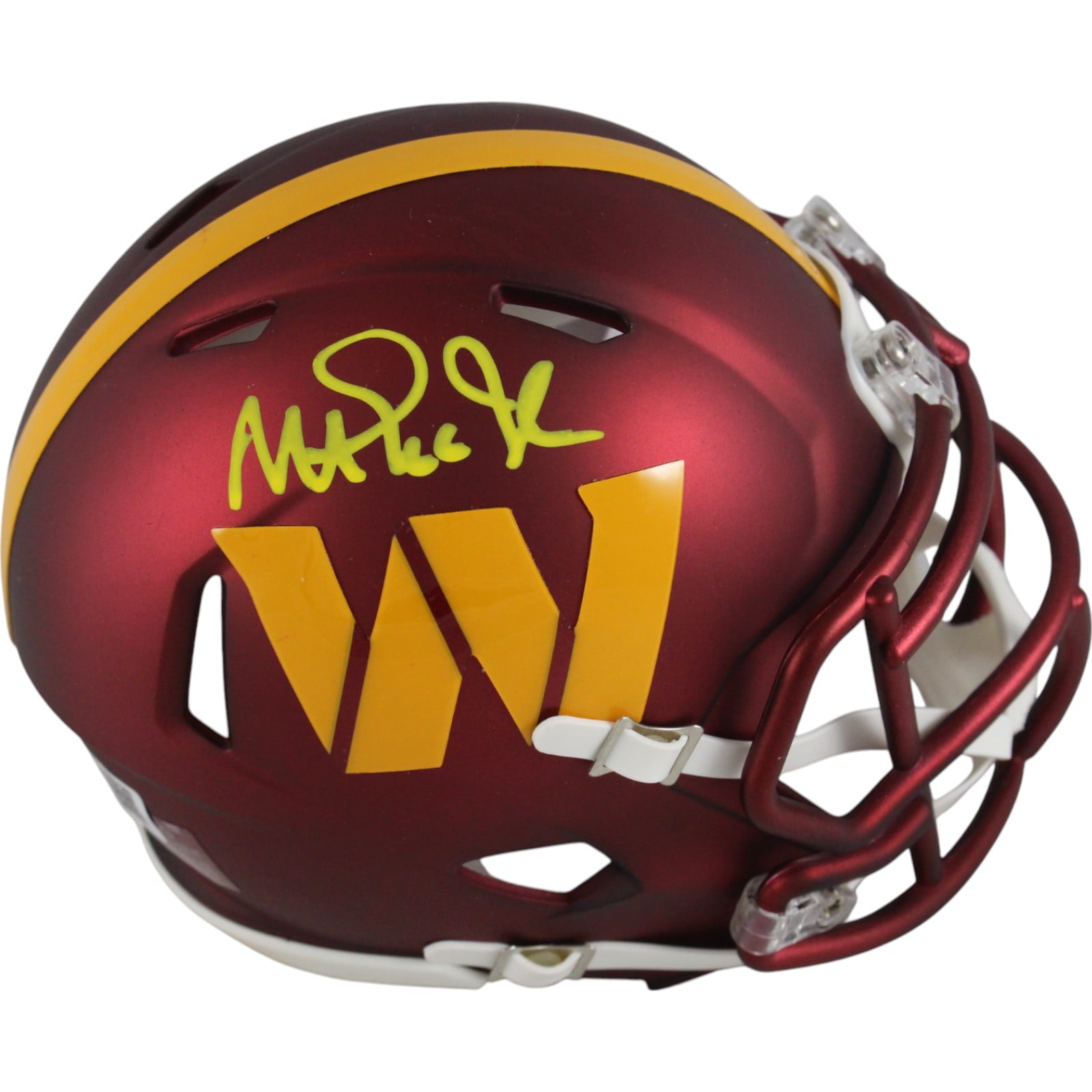 Magic Johnson Signed Washington Commanders Speed Mini Helmet – Beckett Authenticated-Powers Sports Memorabilia
