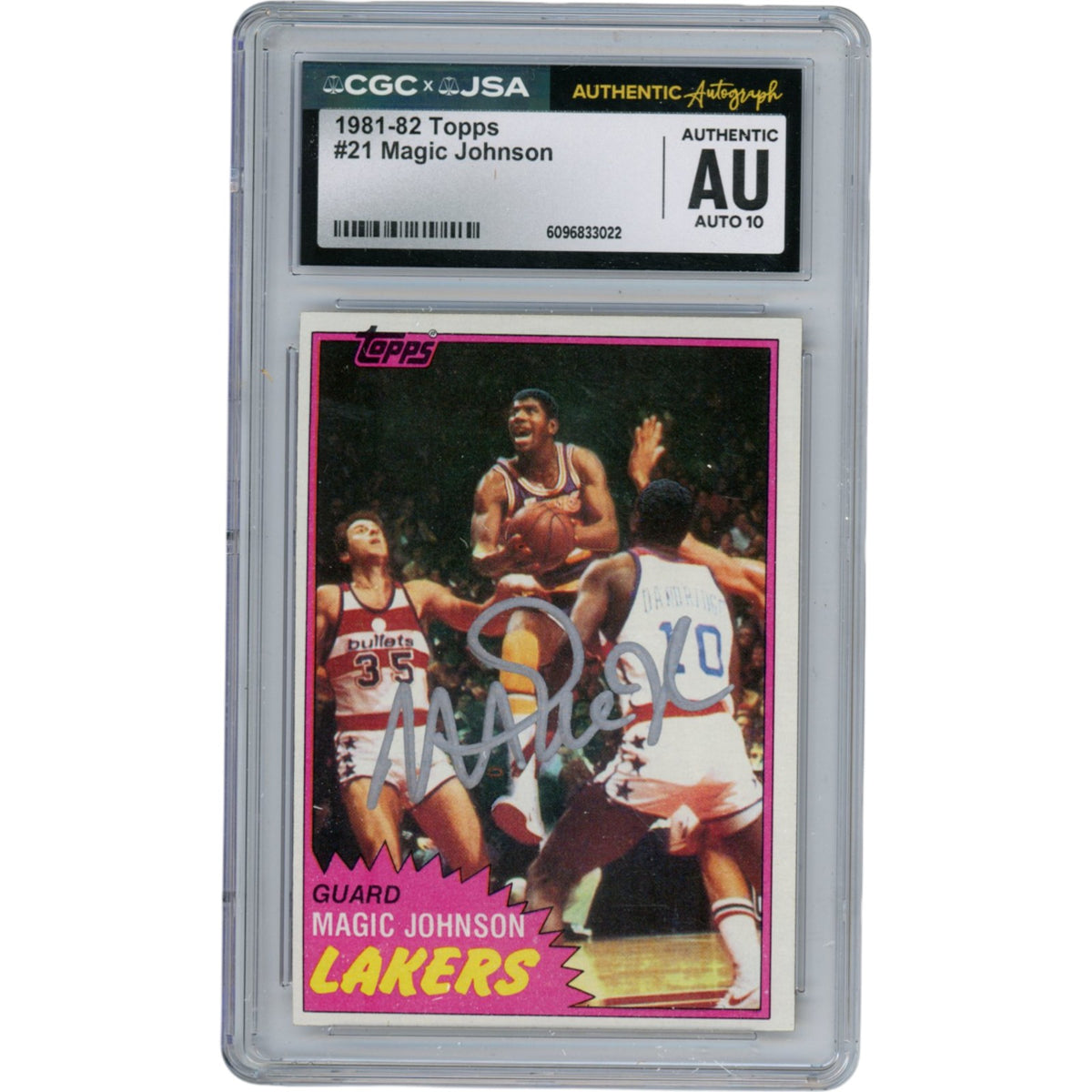 Magic Johnson Signed Los Angeles Lakers 81 Topps Trading Card – JSA Authenticated