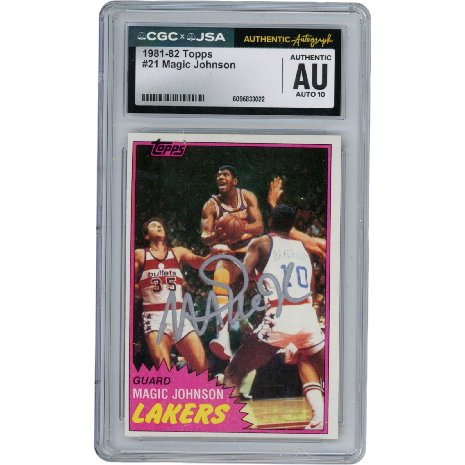 Magic Johnson Signed Los Angeles Lakers 81 Topps Trading Card – JSA Authenticated-Powers Sports Memorabilia
