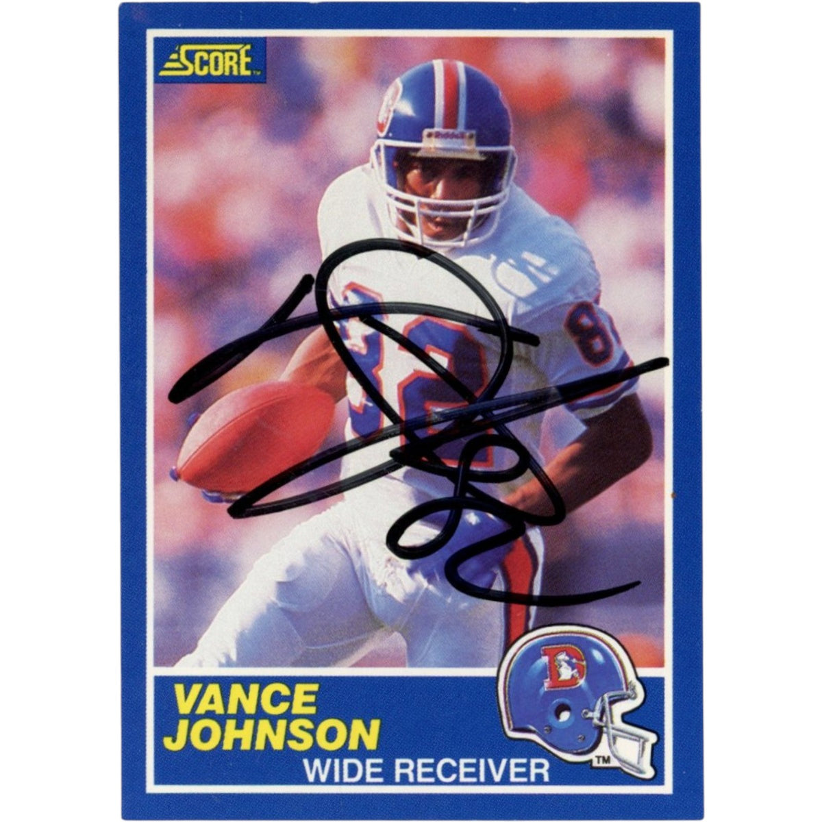 Vance Johnson Denver Broncos Signed Card - Beckett Beckett-Powers Sports Memorabilia