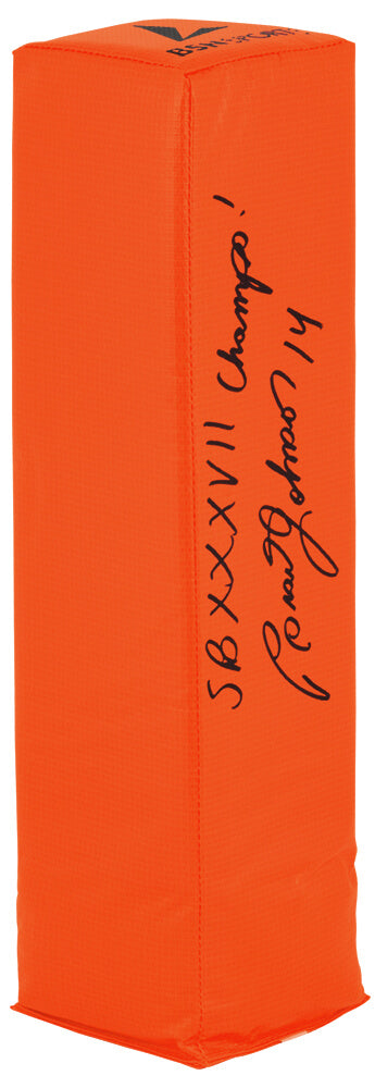 Brad Johnson Autographed BSN Orange Football End Zone Pylon