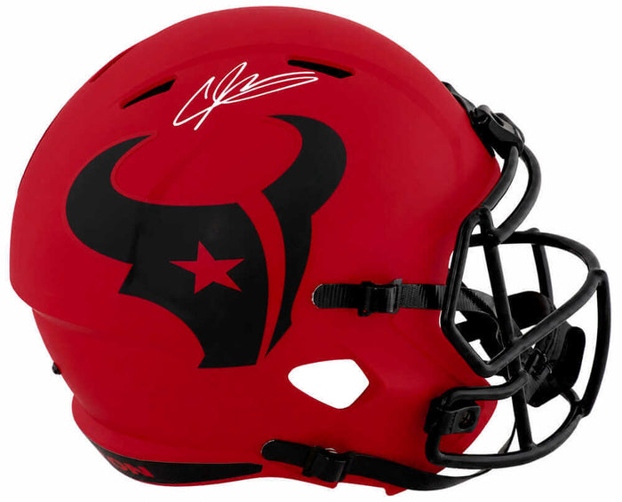 Andre Johnson Autographed Houston Texans RAVE Riddell Full Size Speed Replica Helmet-Powers Sports Memorabilia