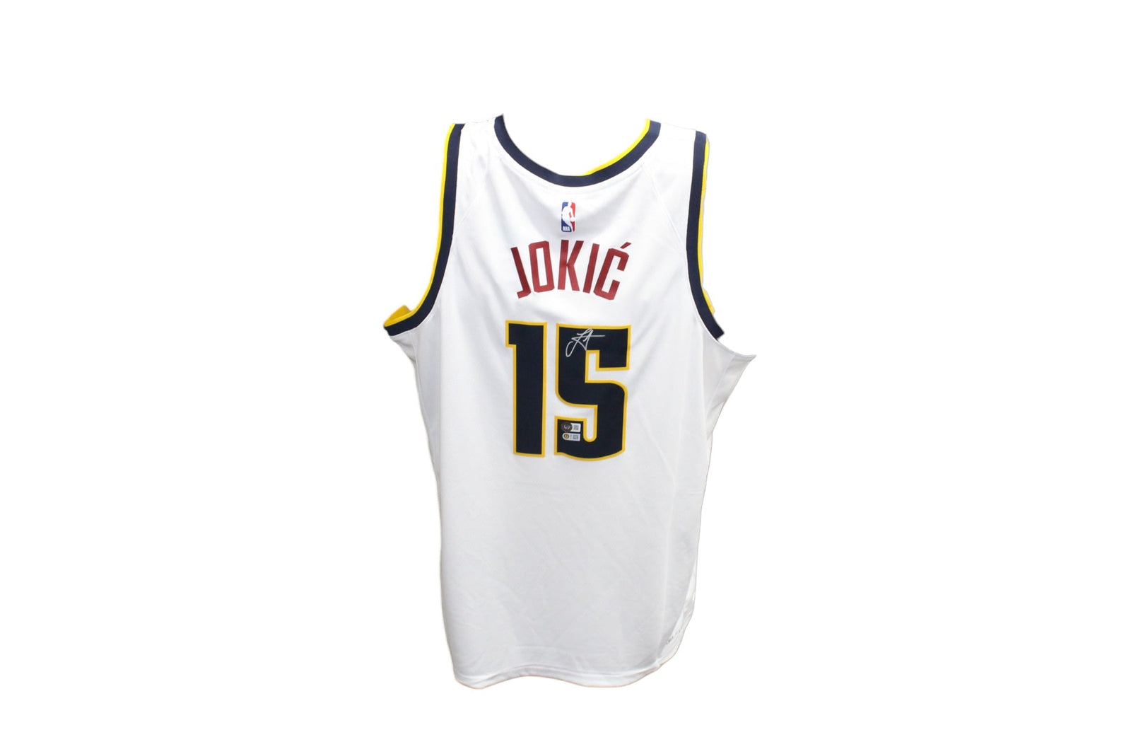 Nikola Jokic Signed Denver Nuggets Nike White Jersey – Beckett Authenticated-Powers Sports Memorabilia