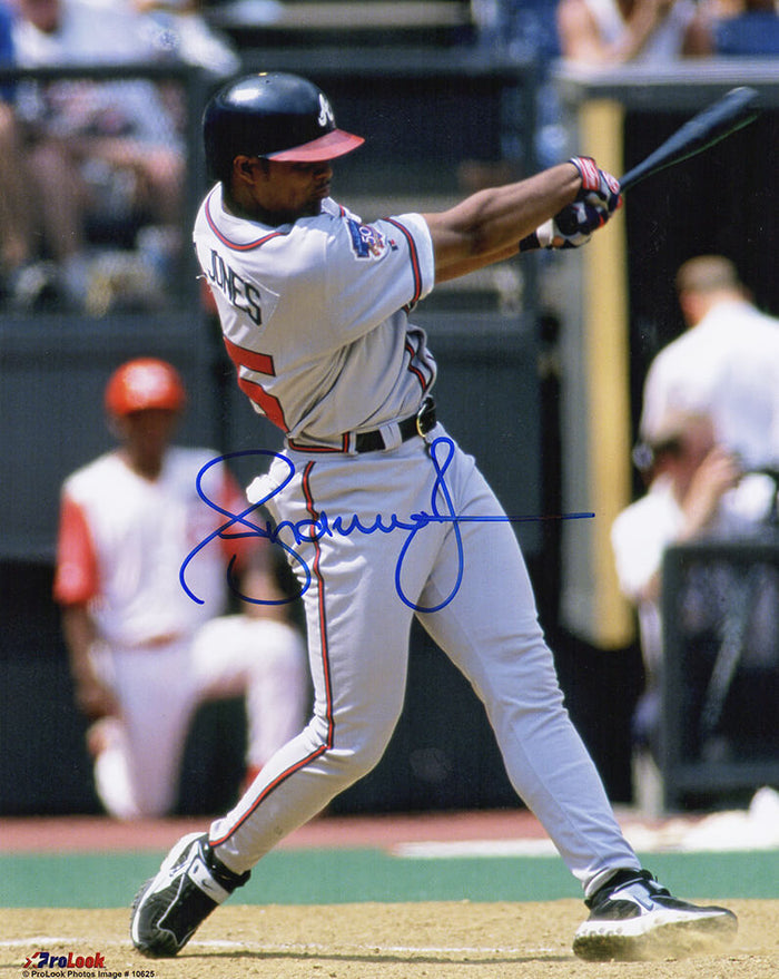 Andruw Jones Autographed Atlanta Braves Swinging Action 8x10 Photo-Powers Sports Memorabilia