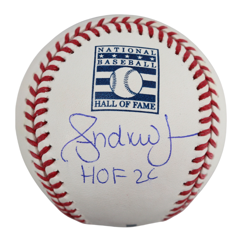 Andruw Jones Braves Yankees Signed Inscribed HOF Logo Baseball-Powers Sports Memorabilia