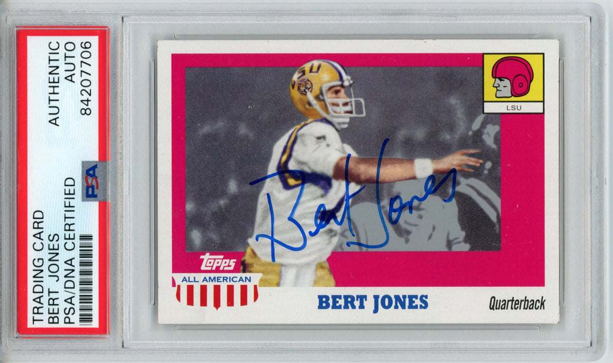 Bert Jones LSU Tigers Signed Card - 2005 Topps All American PSA Slab PSA-Powers Sports Memorabilia