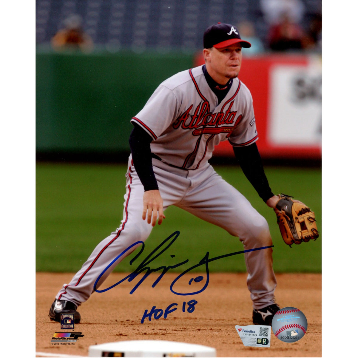 Chipper Jones Atlanta Braves Signed 8x10 Photo-Powers Sports Memorabilia