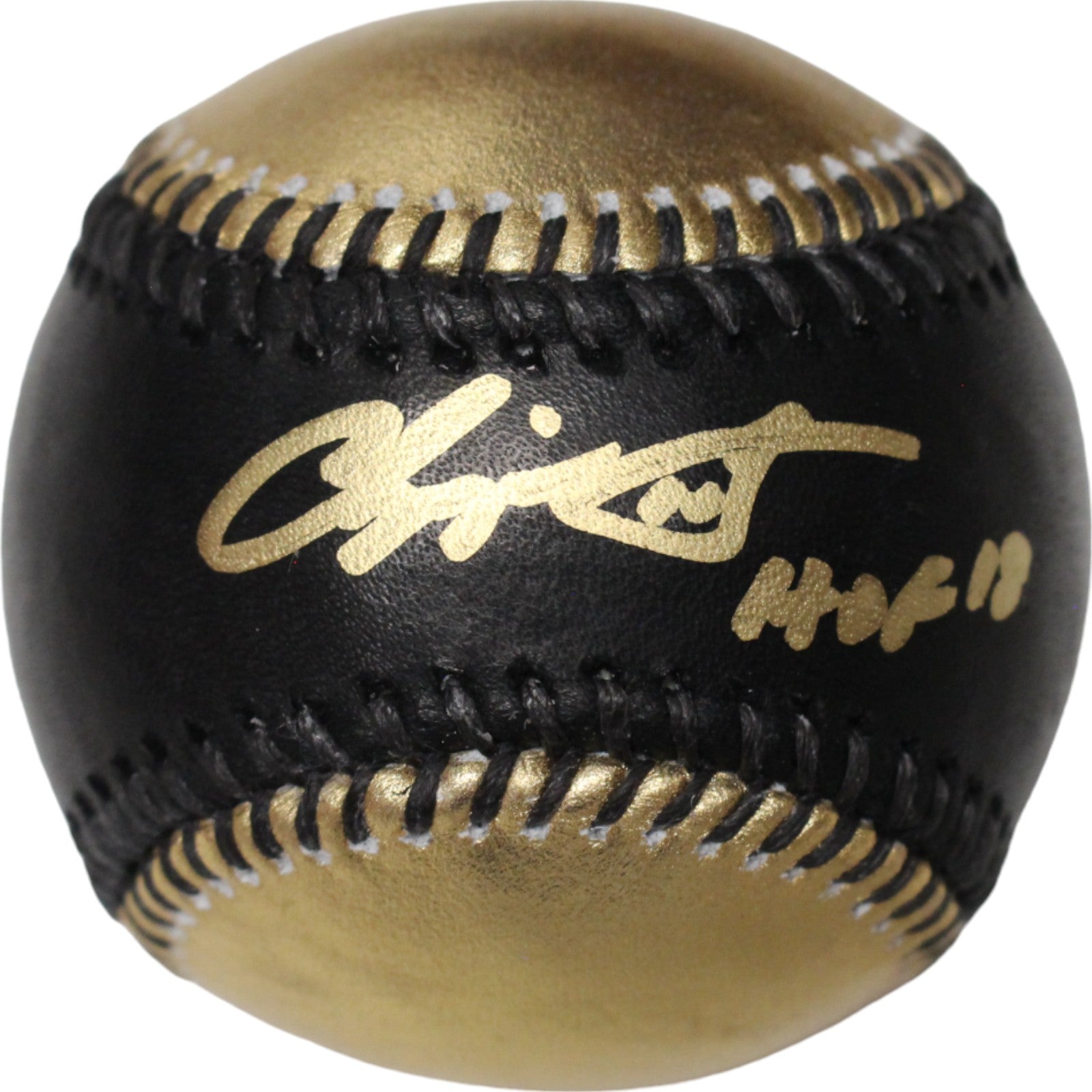 Chipper Jones Atlanta Braves Signed Baseball - OML Baseball HOF 18 FAN-Powers Sports Memorabilia
