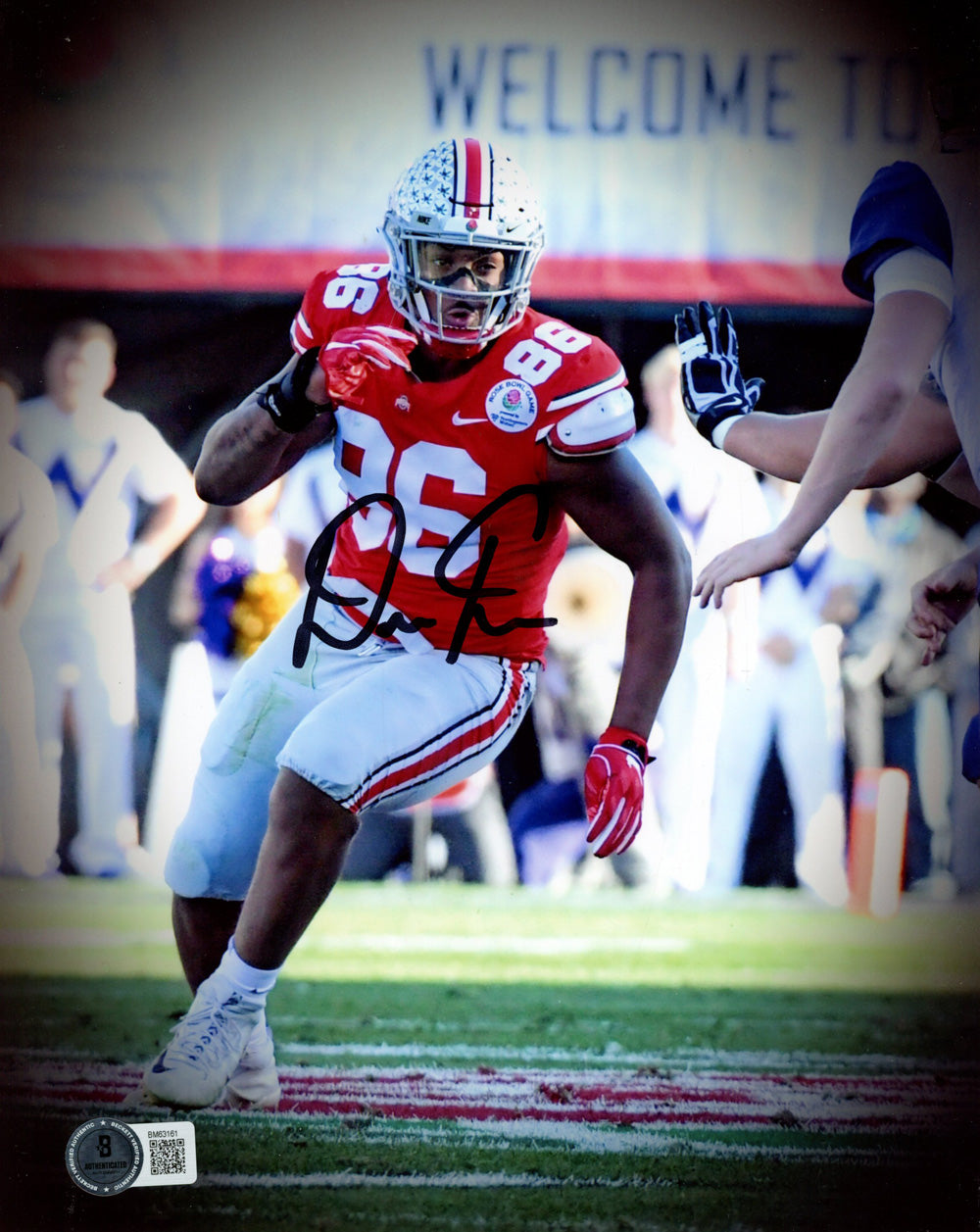 Dre'Mont Jones Ohio State Buckeyes Signed 8x10 Photo - Beckett Beckett-Powers Sports Memorabilia