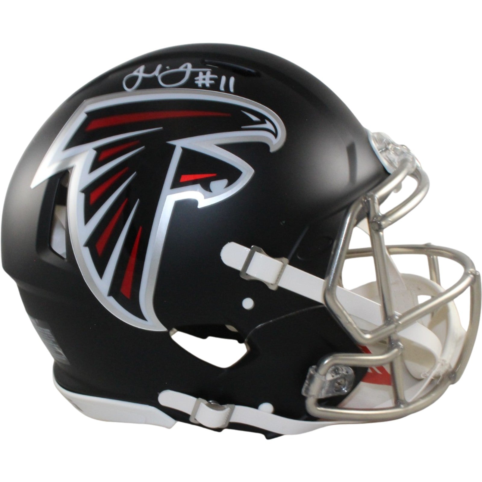 Julio Jones Atlanta Falcons Authentic Signed Helmet Beckett Witness 56454 Beckett-Powers Sports Memorabilia