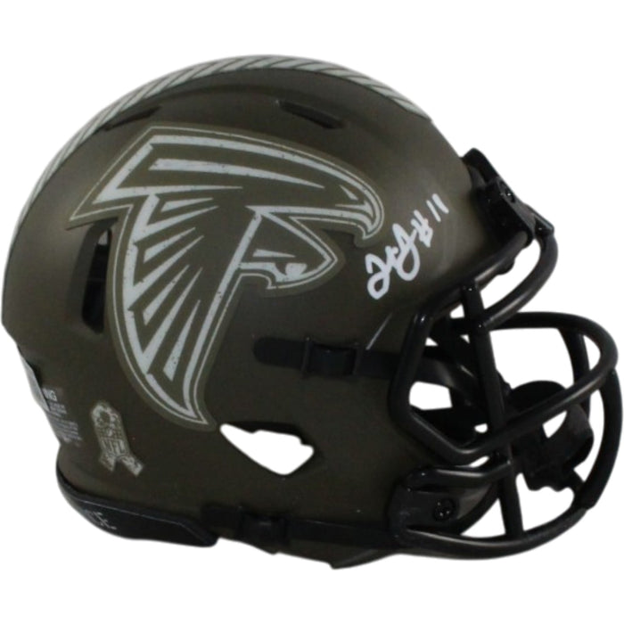 Julio Jones Signed Atlanta Falcons 22 STS Mini Helmet – Beckett Witness Authenticated-Powers Sports Memorabilia