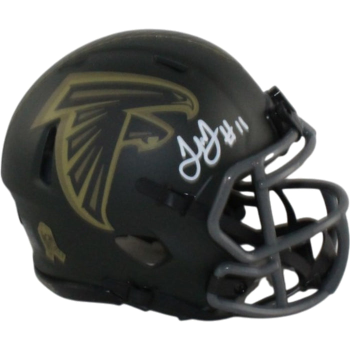 Julio Jones Signed Atlanta Falcons 25 STS Mini Helmet – Beckett Witness Authenticated-Powers Sports Memorabilia