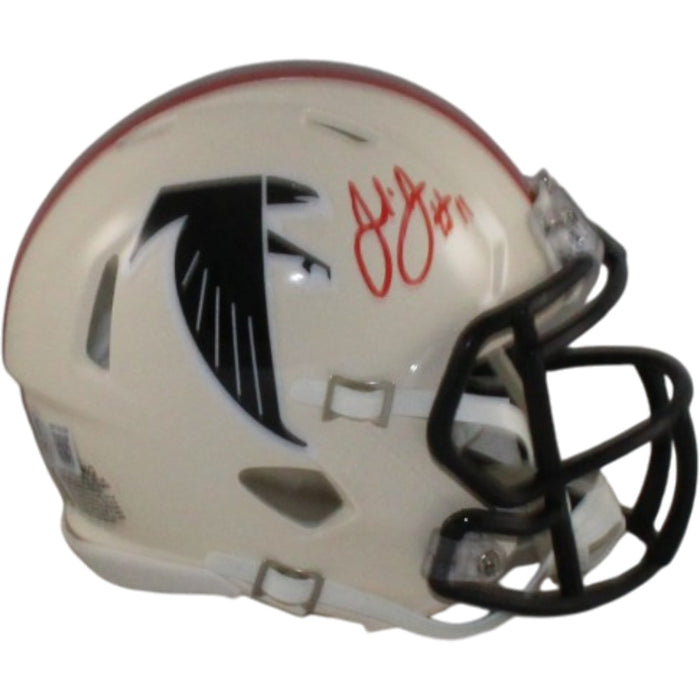 Julio Jones Signed Atlanta Falcons Retro Mini Helmet – Beckett Witness Authenticated-Powers Sports Memorabilia