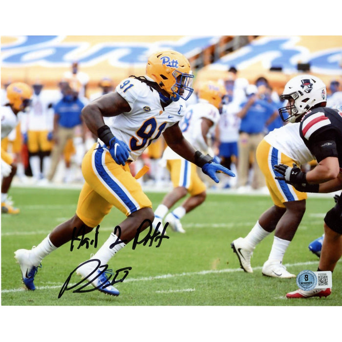 Patrick Jones Signed Pittsburgh Panthers 8x10 Photo – Horizontal – Beckett Authenticated-Powers Sports Memorabilia