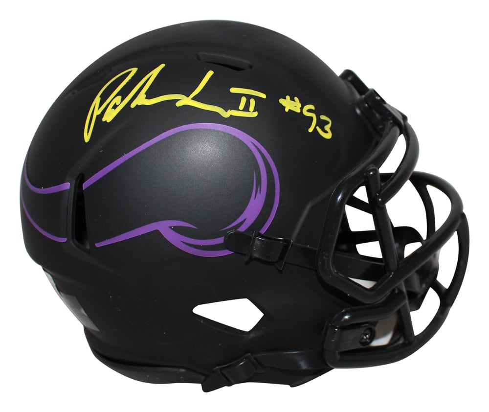 Patrick Jones Minnesota Vikings Eclipse Signed Mini Helmet BAS-Powers Sports Memorabilia