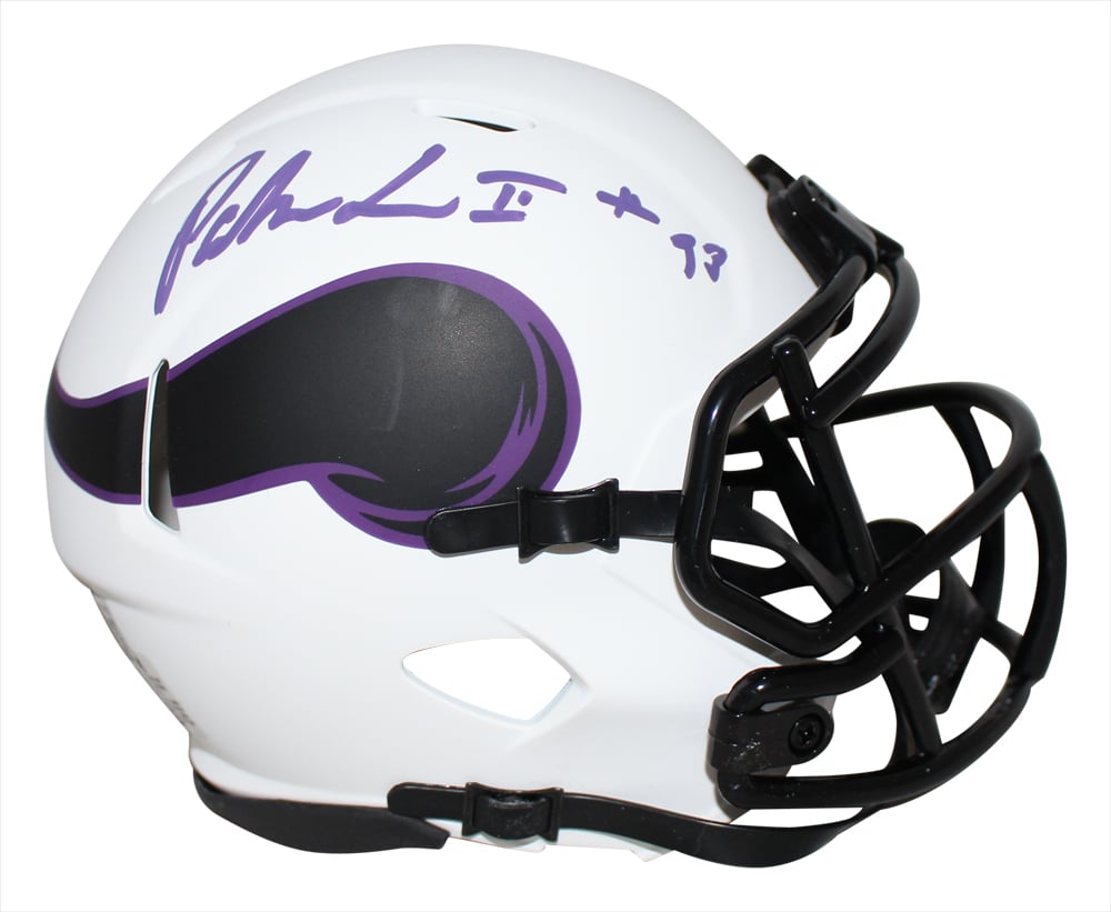 Patrick Jones Signed Minnesota Vikings Lunar Mini Helmet – Beckett Authenticated-Powers Sports Memorabilia