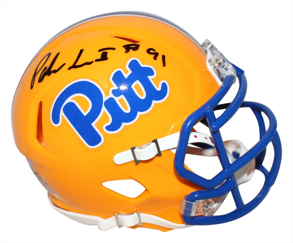 Patrick Jones Pitt Panthers Signed Mini Helmet - Pittsburgh Panthers 2019 Gold Beckett-Powers Sports Memorabilia