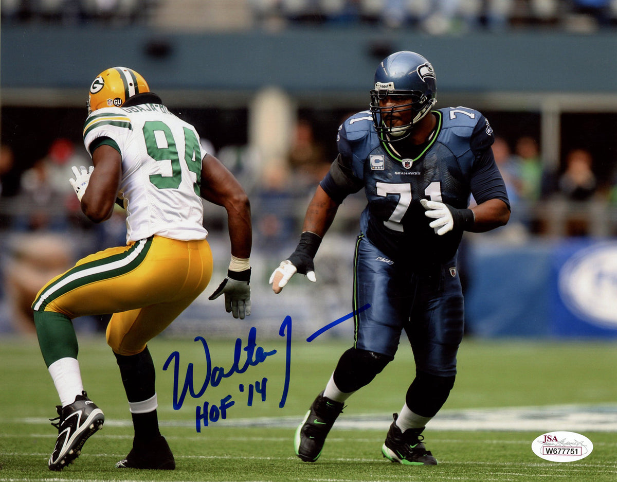Walter Jones Seattle Seahawks Signed 8x10 Photo - HOF JSA JSA-Powers Sports Memorabilia