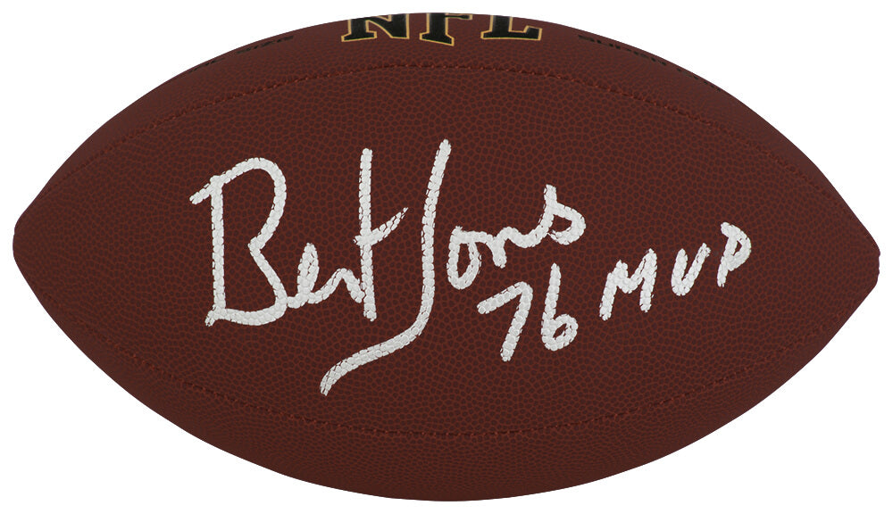Bert Jones Autographed Wilson Super Grip F/S NFL Football with 76 MVP-Powers Sports Memorabilia