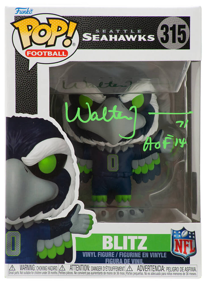 Walter Jones Seattle Seahawks Autographed Blitz Mascot NFL Funko Pop #315-Powers Sports Memorabilia