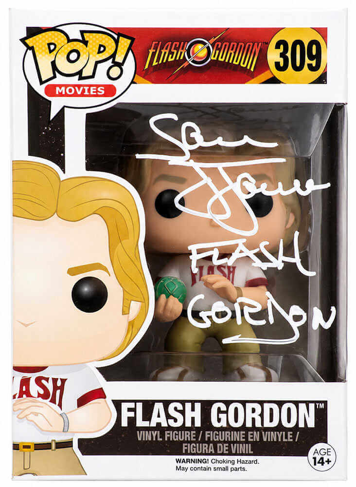 Sam J. Jones Autographed Flash Gordon Funko Pop Doll #309 with Flash-Powers Sports Memorabilia
