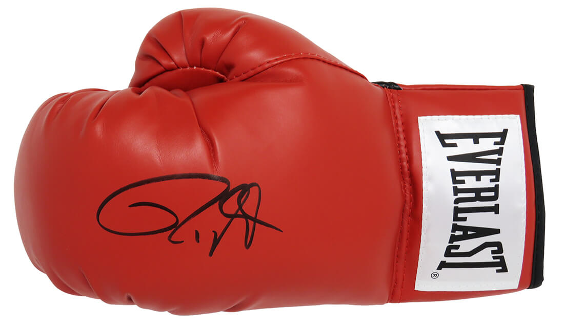 Roy Jones Jr Autographed Everlast Red Boxing Glove-Powers Sports Memorabilia