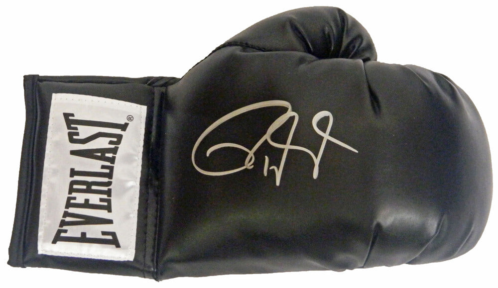 Roy Jones Jr Autographed Everlast Black Boxing Glove-Powers Sports Memorabilia