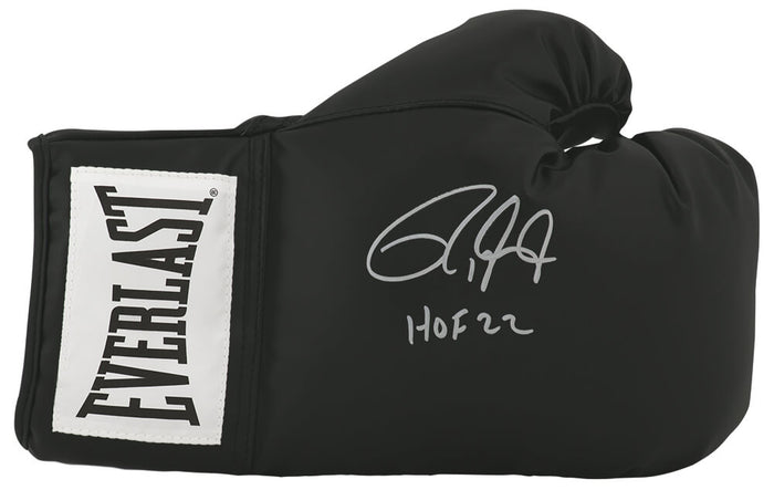 Roy Jones Jr. Autographed Everlast Black Boxing Glove with HOF'22-Powers Sports Memorabilia