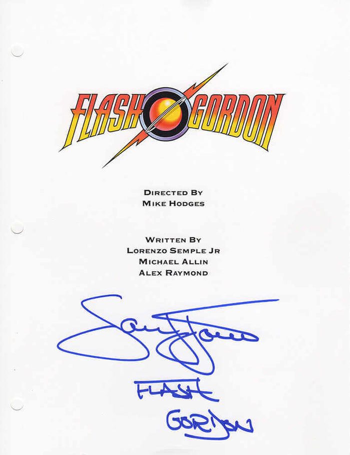 Sam J. Jones Autographed Flash Gordon Movie Script Cover Page with Flash Gordon-Powers Sports Memorabilia