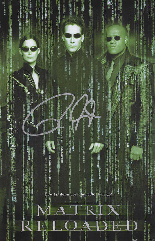Roy Jones Jr Autographed Matrix Reloaded 11x17 Movie Poster-Powers Sports Memorabilia