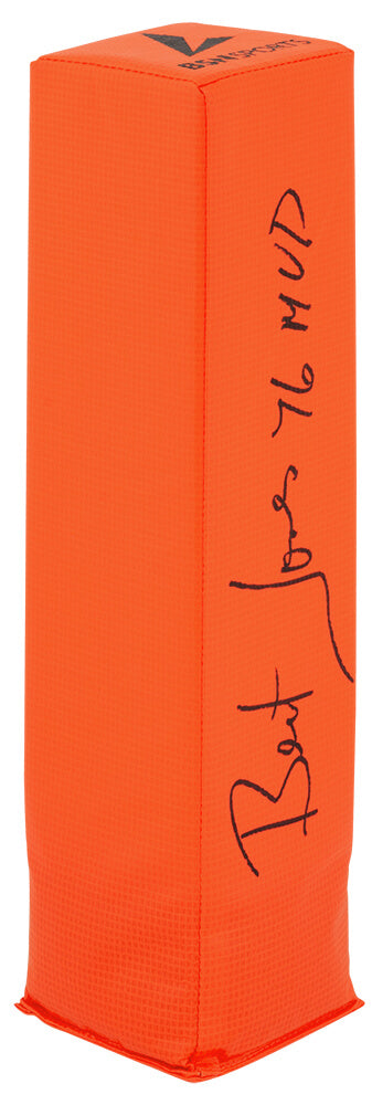 Bert Jones Autographed Orange Football Endzone Pylon w/ 76 MVP