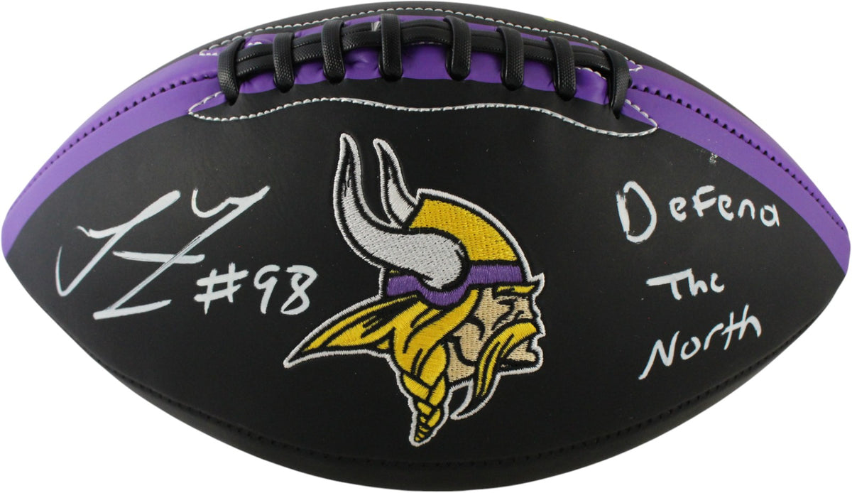 Linval Joseph Minnesota Vikings Signed Lithograph - Logo Footbal Defend North DEN-Powers Sports Memorabilia