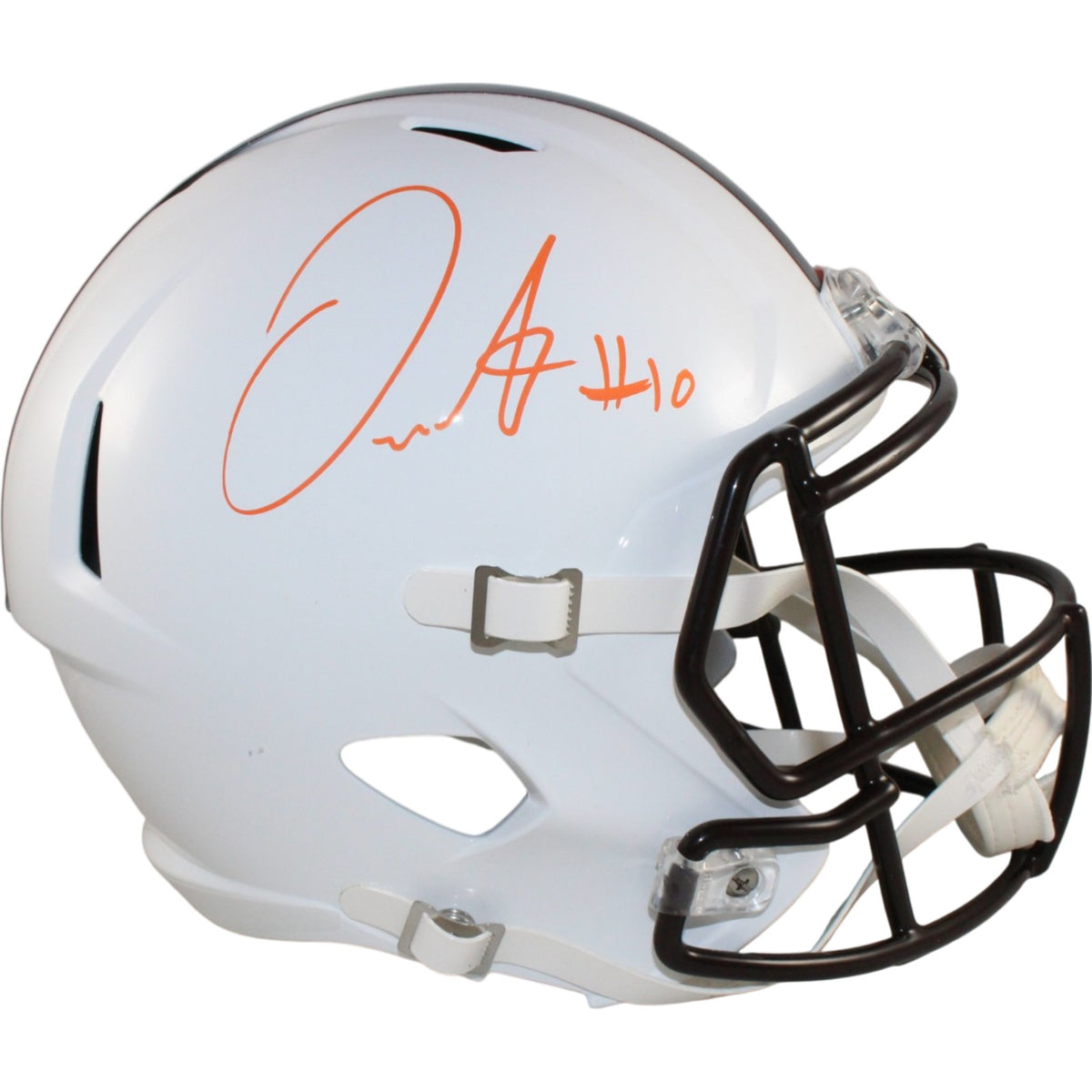 Quinshon Judkins Cleveland Browns F/S 23 Alt Signed Helmet Beckett Witness 55163 Beckett-Powers Sports Memorabilia