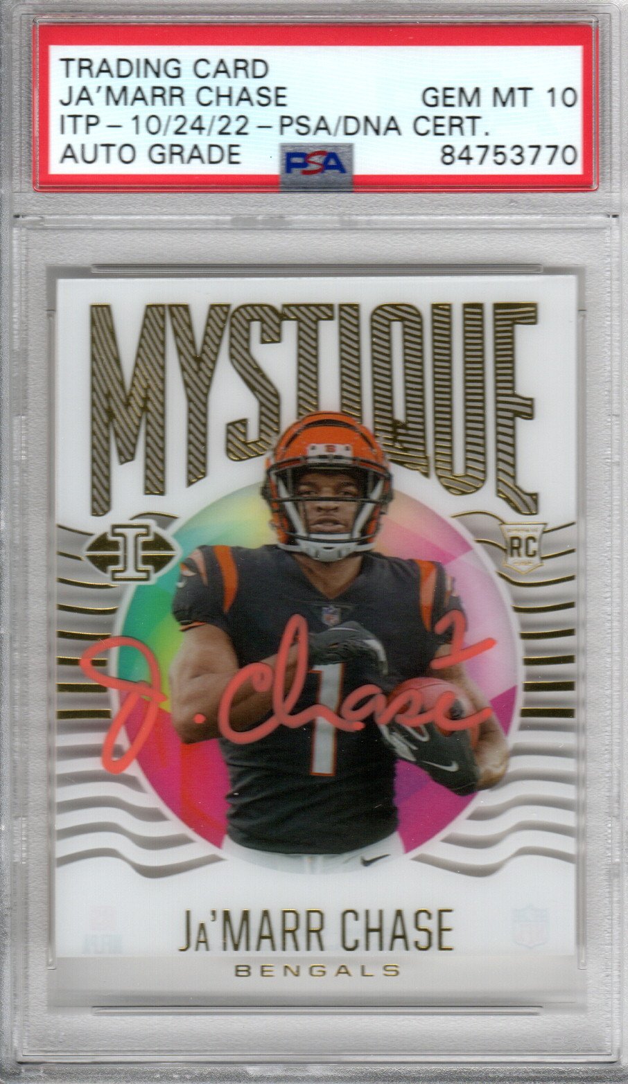 Ja'Marr Chase Cincinnati Bengals Signed Encapsulated 2021 Panini Illusions #MY-7 Rookie Card - PSA GEM MT. 10-Powers Sports Memorabilia