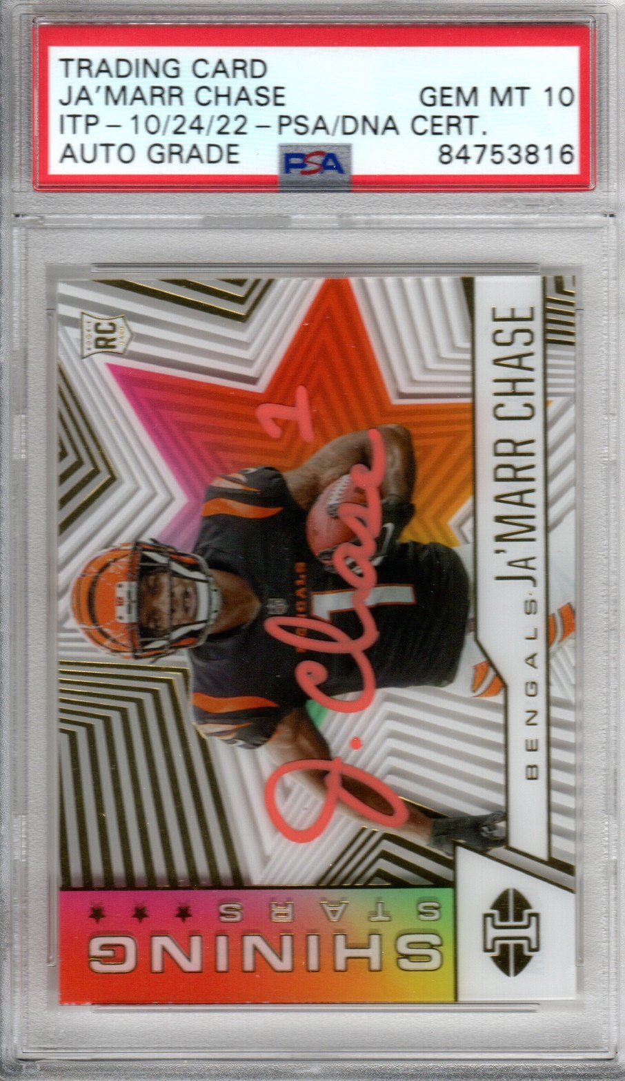 Ja'Marr Chase Cincinnati Bengals Signed Encapsulated 2021 Panini Illusions #SS-17 Rookie Card - PSA GEM MT. 10-Powers Sports Memorabilia