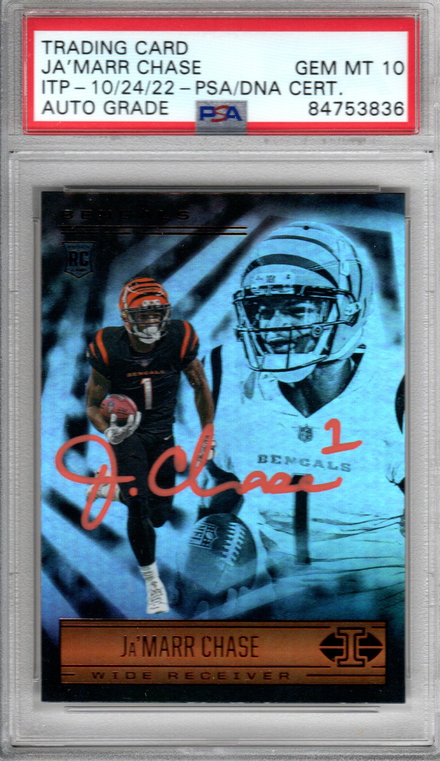Ja'Marr Chase Cincinnati Bengals Signed Encapsulated 2021 Panini Illusions #65 Rookie Card - PSA GEM MT. 10-Powers Sports Memorabilia