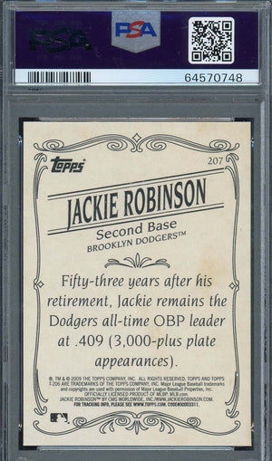 Jackie Robinson 2009 Topps 206 Baseball Card #207 Graded PSA 10-Powers Sports Memorabilia