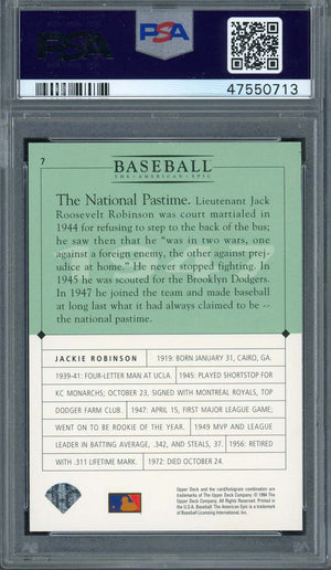 Jackie Robinson 1994 Upper Deck / GM Baseball Card #7 Graded PSA 10 GEM MINT-Powers Sports Memorabilia